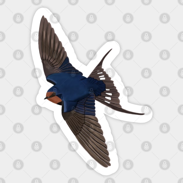 Barn Swallow Bird Watching Birding Ornithologist Gift Sticker by jzbirds